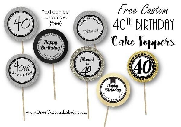 40thbirthday cake toppers
