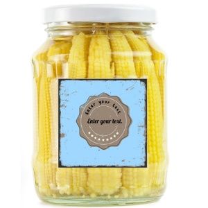 blue vintage style label