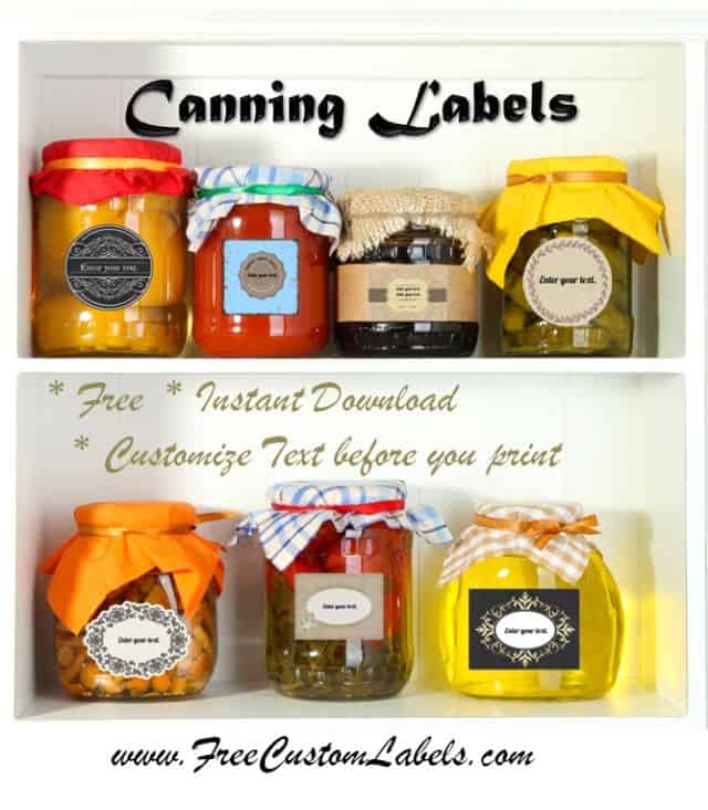 Canning Labels - Custom Labels for Mason Jars