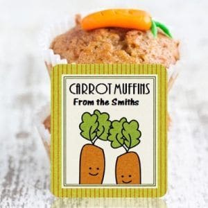 carrot gift tag for carrot cake or carrot muffins