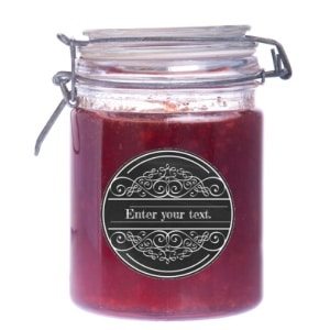 strawberry jam label