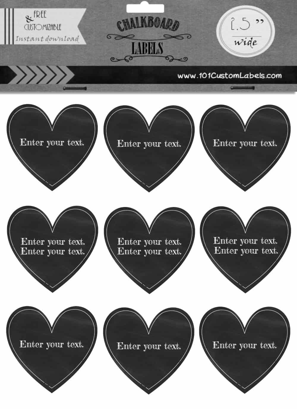 Free and customizable heart templates