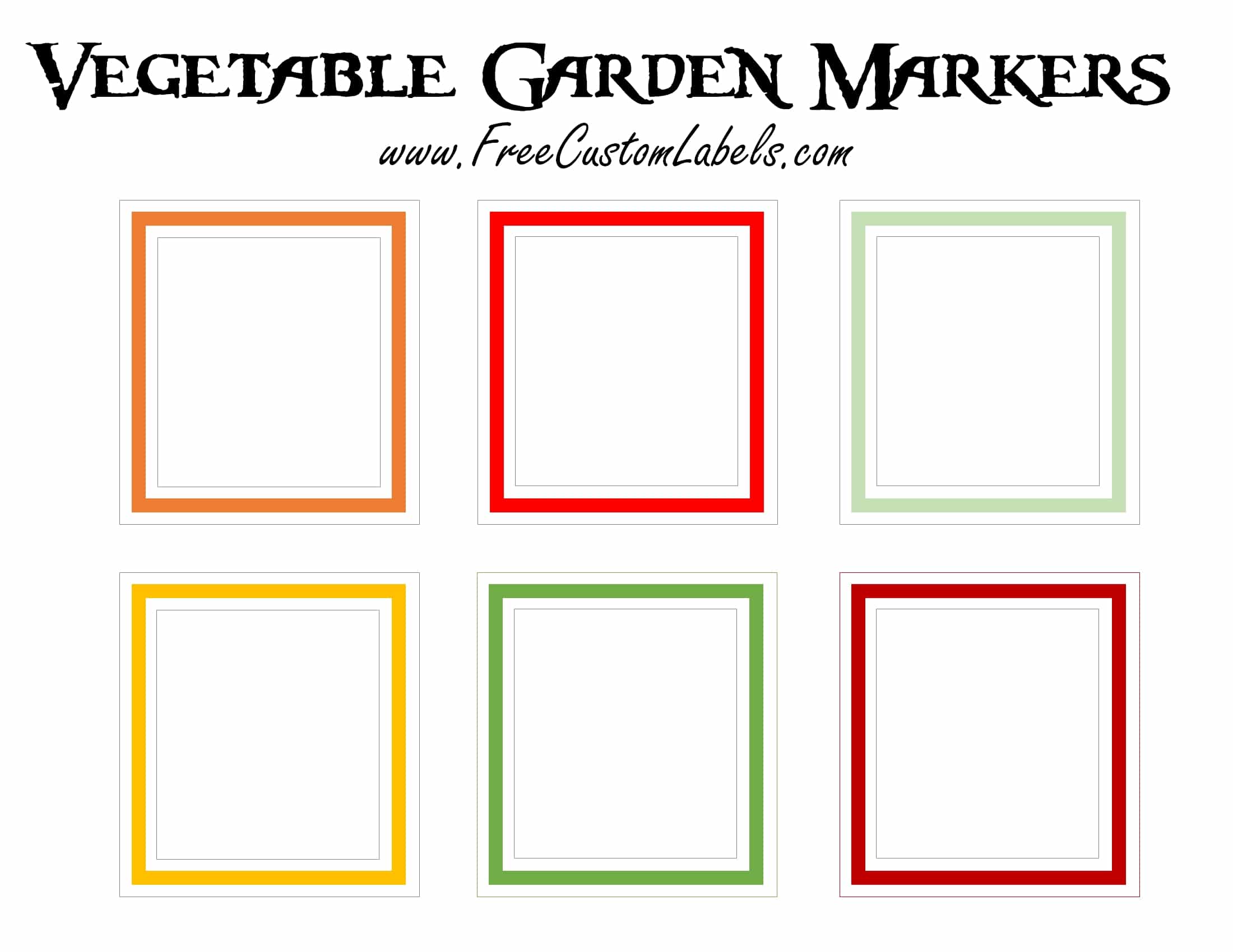 Printable Vegetable Garden Markers Free Instant Download