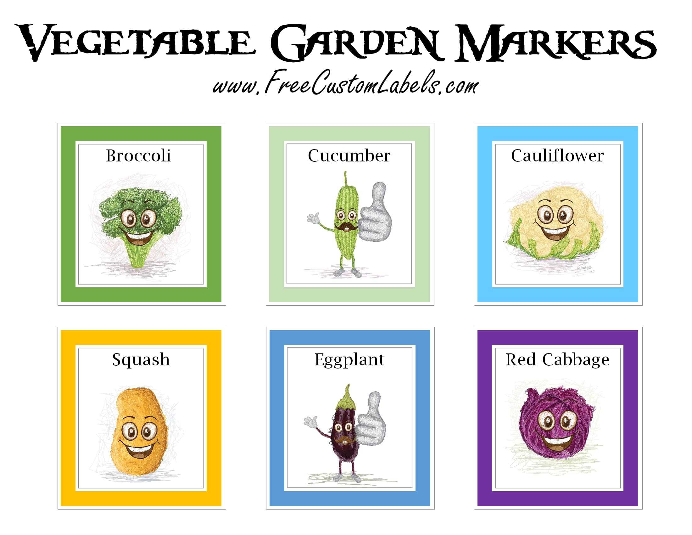 Printable Vegetable Garden Markers Free Instant Download