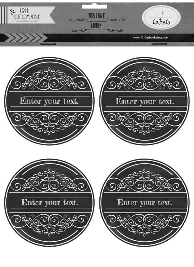 Chalkboard Effect Labels - EDITABLE