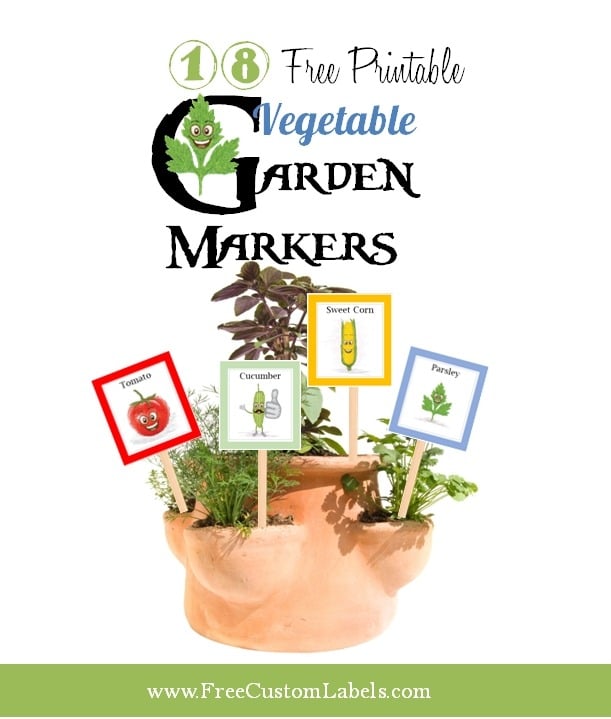 Printable Vegetable Garden Markers Free Instant Download