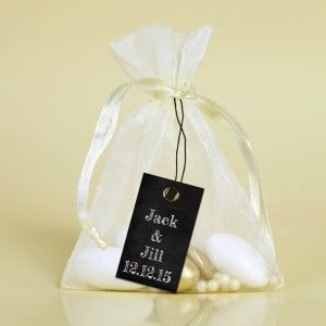 wedding favor with custom tag