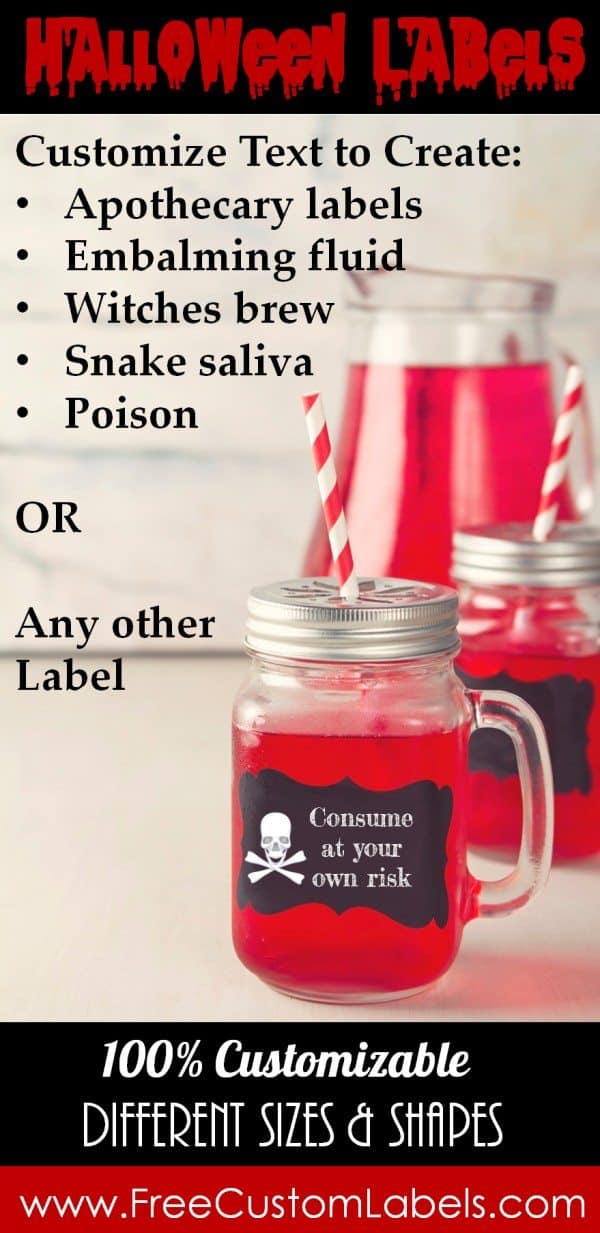 FREE Party Apothecary Halloween Labels