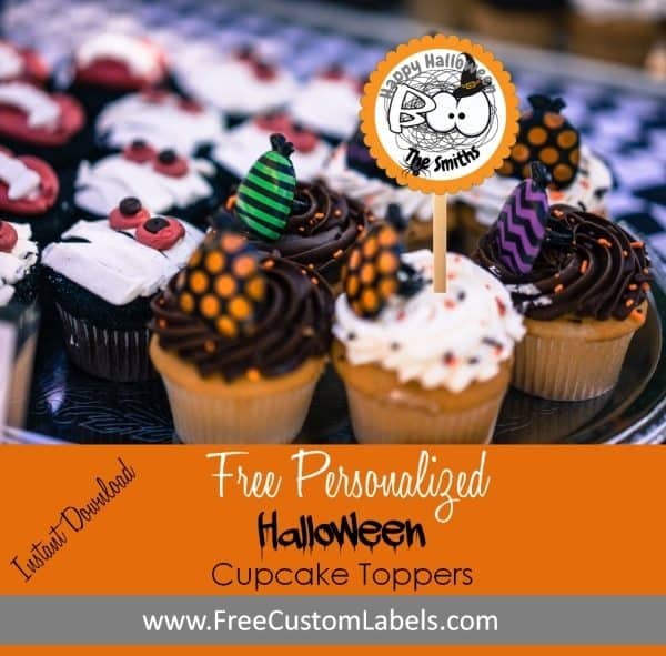 free printable Halloween cupcake toppers