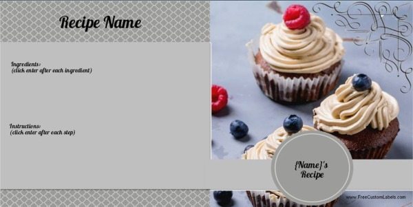 printable recipe card