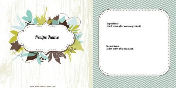 printable recipe cards