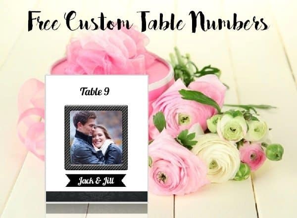 Free printable table numbers for a wedding or any other event
