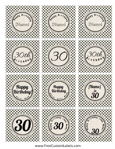 30th Birthday Cake Toppers