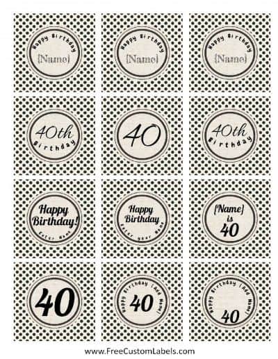 40th Birthday Cake Toppers