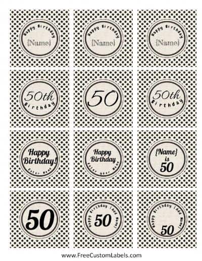 50th Birthday Cake Toppers