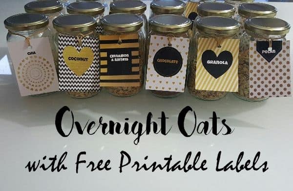 Overnight Oats Engraved Mason Jars