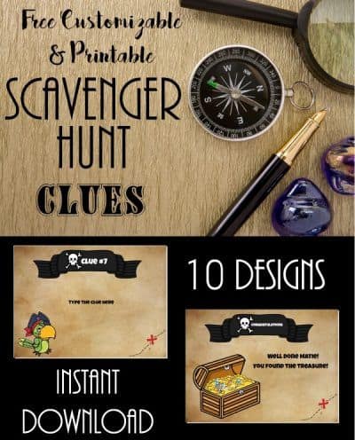 Scavenger hunt card templates | Customize online & print at home