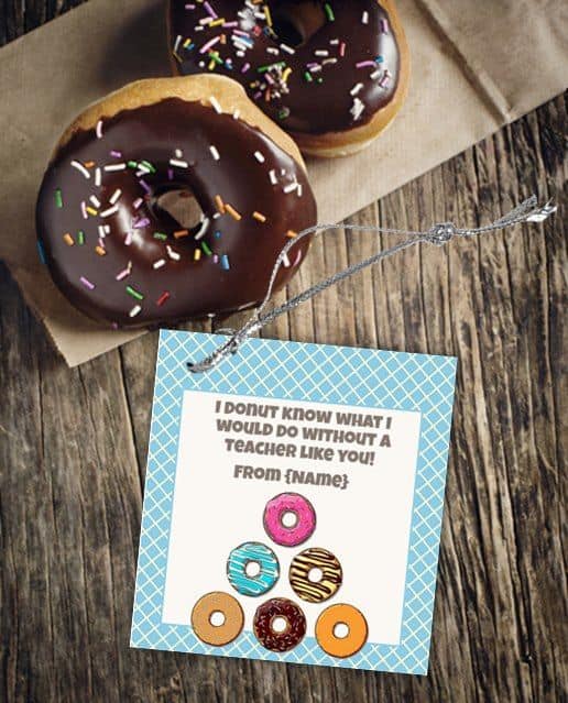 gift tags for donuts
