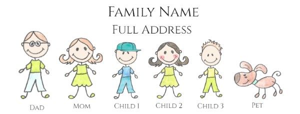 NP200 FAMILY NAMEPersonalised PictureStick People FiguresFREE POST