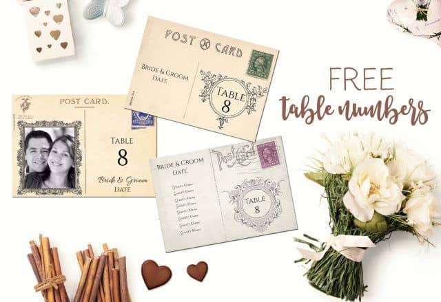 free printable table numnbers
