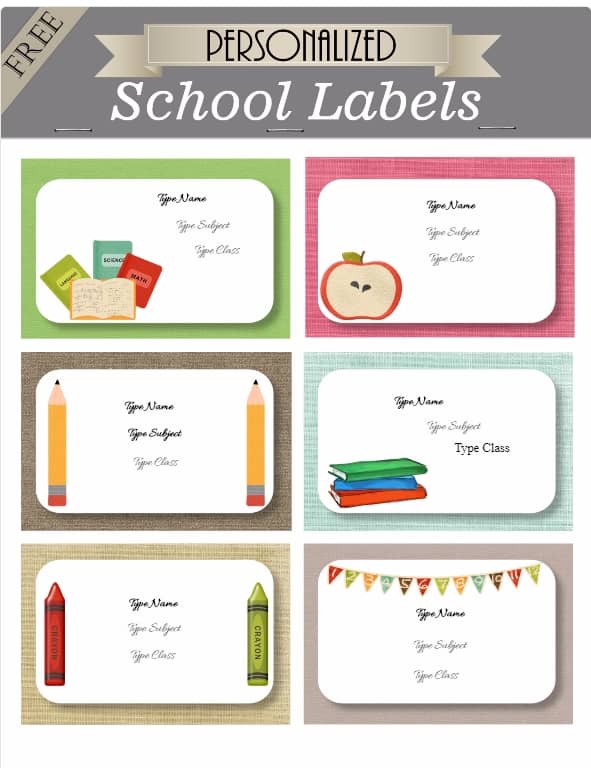 School Label Stickers  Personalized Name Labels for School Kids