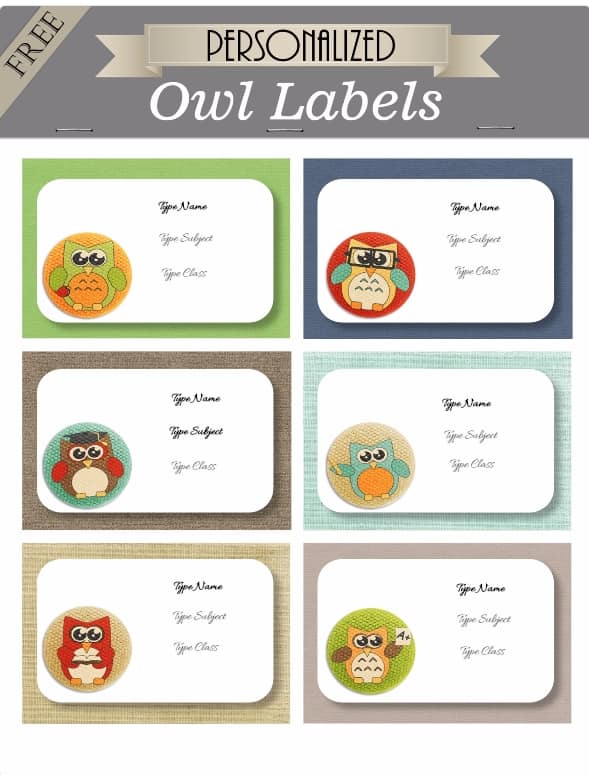 Free Kids School Labels Customize Online Print At Home