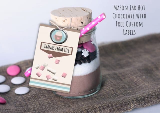 hot chocolate mason jar